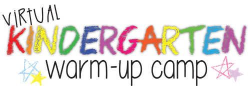 virtual kindergarten warm-up camp logo 